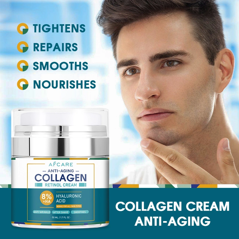 Private Label Anti Aging Skin Care Face Cream Natural Collagen Day and Night Cream for Men