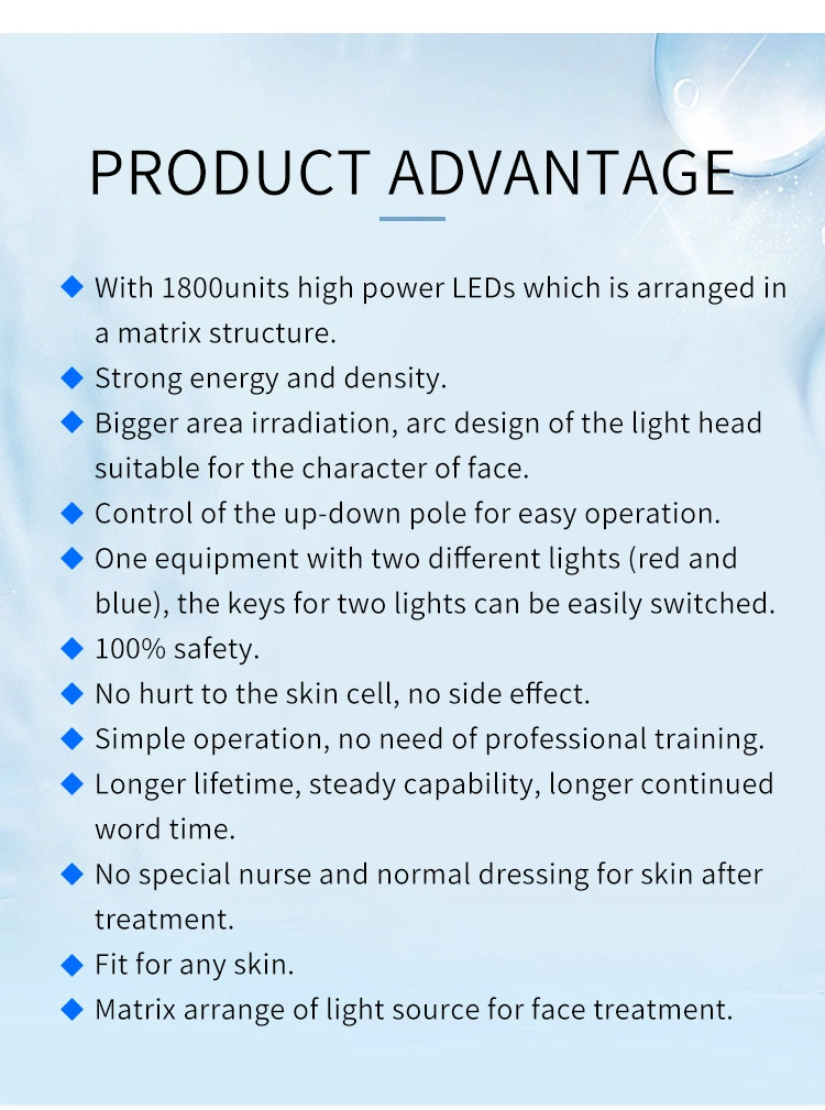 Professional Red+Blue+Yellow PDT Machine Phototherapy Facial LED Light Therapy